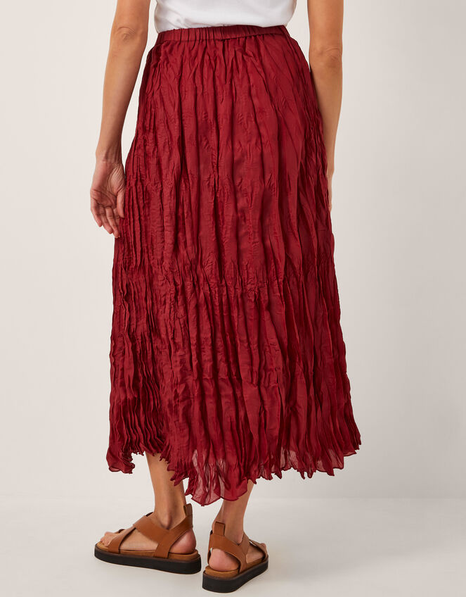 Odessa Crinkle Maxi Skirt, Red (CHERRY), large