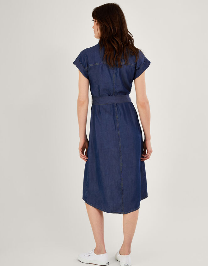 Denim Shirt Dress, Blue (DENIM BLUE), large