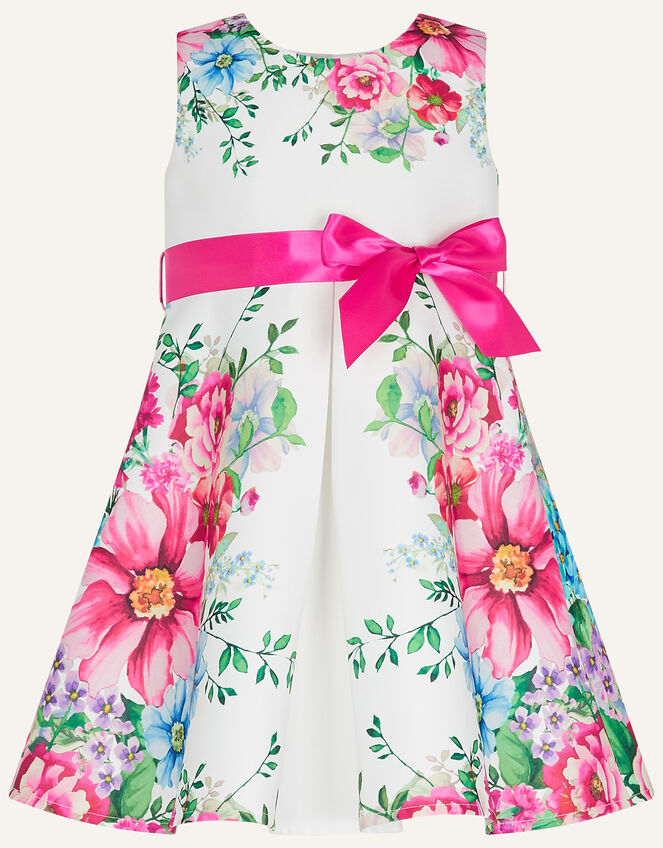 Baby Calypso Rose Print Dress, Ivory (IVORY), large