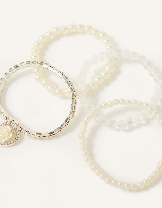 Rose Pearl Bracelets 4 Pack, , large