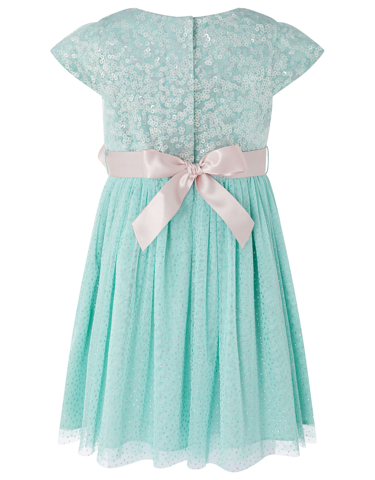 Baby Corsage Sequin Dress Teal