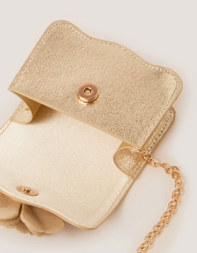 Diamant&eacute; Flower Metallic Bag, , large