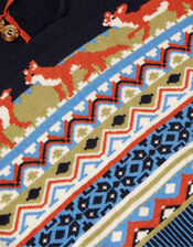 Fox Intarsia Knit Jumper, Multi (MULTI), large