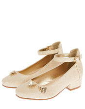 Eugena Butterfly Jive Heeled Shoes, Gold (GOLD), large