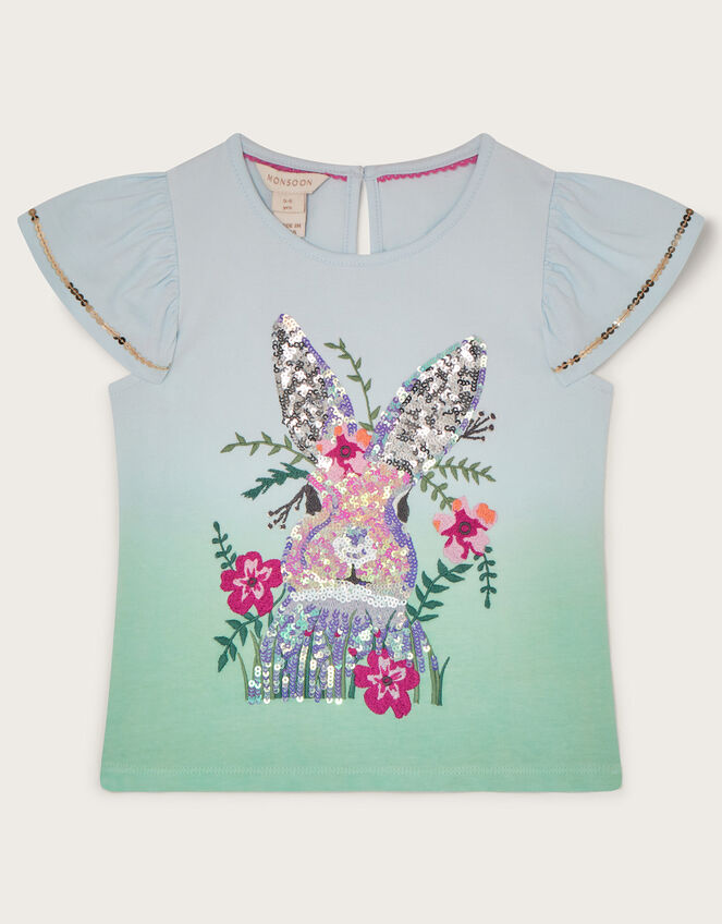 Embellished Bunny Top Blue | Girls' Tops & T-shirts | Monsoon UK.