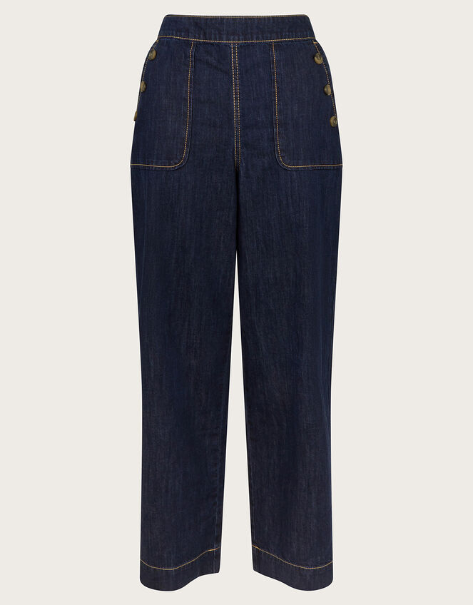 Harper Short-Length Crop Jeans, Blue (INDIGO), large