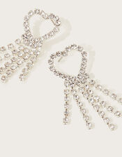 Prom Crystal Tassel Earrings, , large