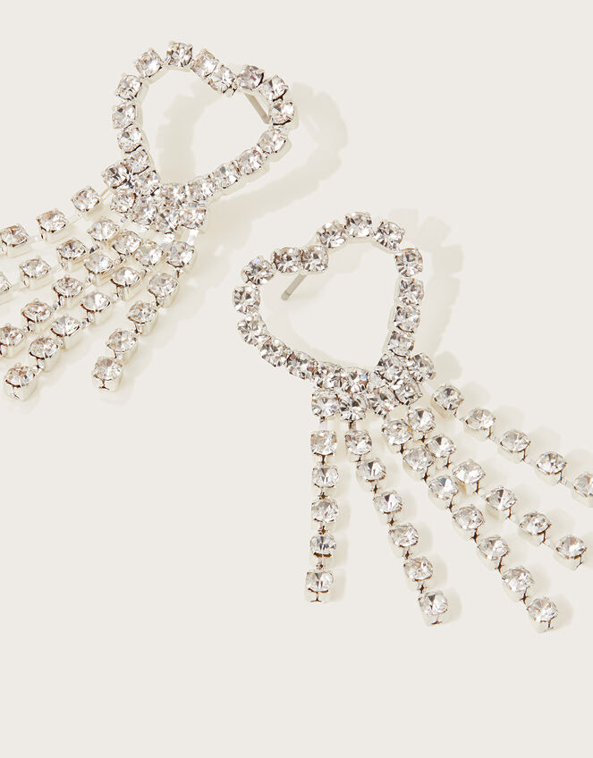 Prom Crystal Tassel Earrings, , large
