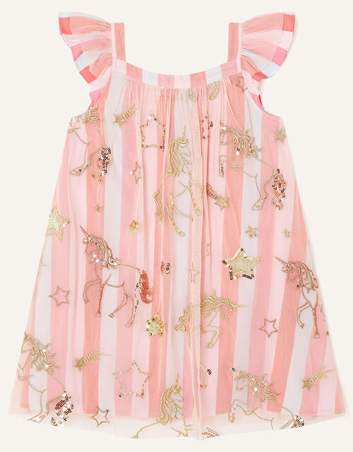 Trapeze Unicorn Embellished Dress, Pink (PINK), large