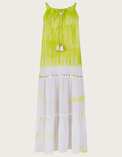 Tie Dye Maxi Dress, Yellow (YELLOW), large