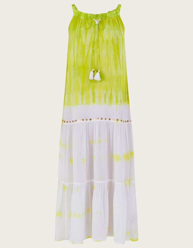 Tie Dye Maxi Dress, Yellow (YELLOW), large