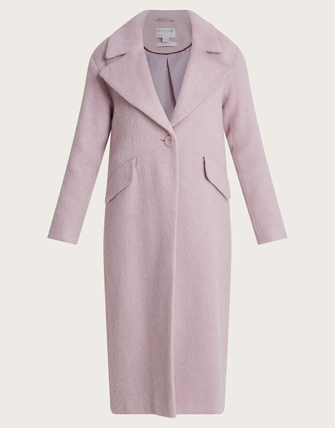 Jenny Brushed Wool Smart Coat, Pink (PINK), large