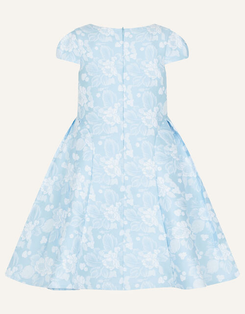 English Rose Jacquard Dress, Blue (BLUE), large