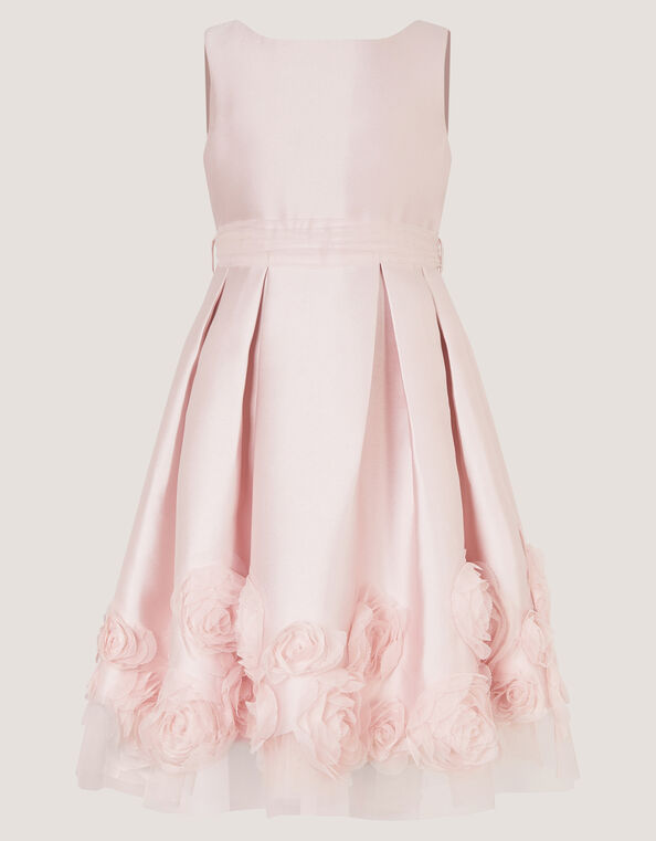 Appliqu&eacute; Rose Party Dress, Pink (DUSKY PINK), large