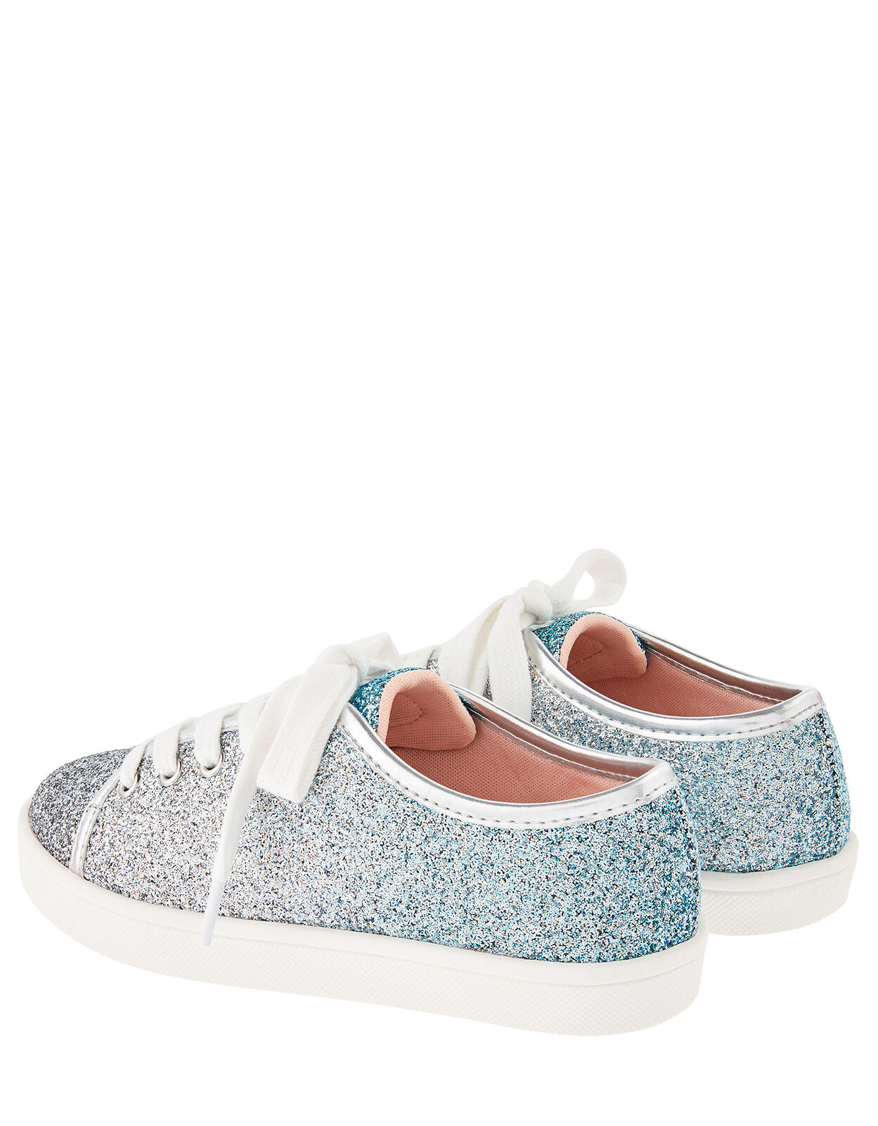 Frosted Ombre Glitter Trainers Blue