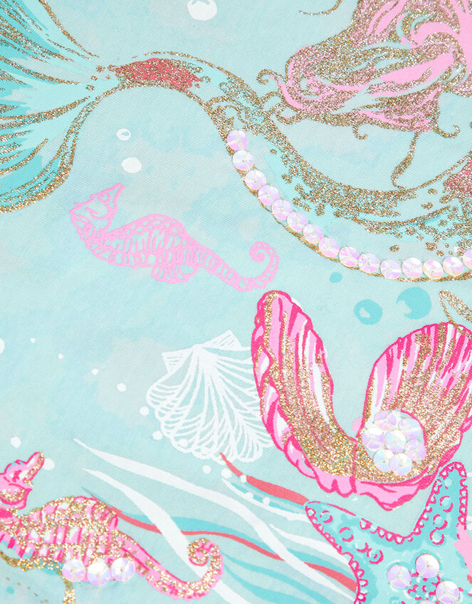 Mermaid Scene Tee, Blue (AQUA), large