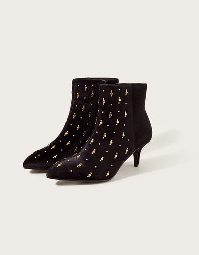 Stud Ankle Boots, Black (BLACK), large