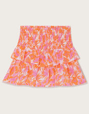 Tinashe Palm Print Skort, Orange (CORAL), large