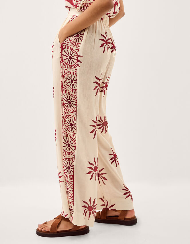 Sunnie Wide Leg Beach Trousers Ivory