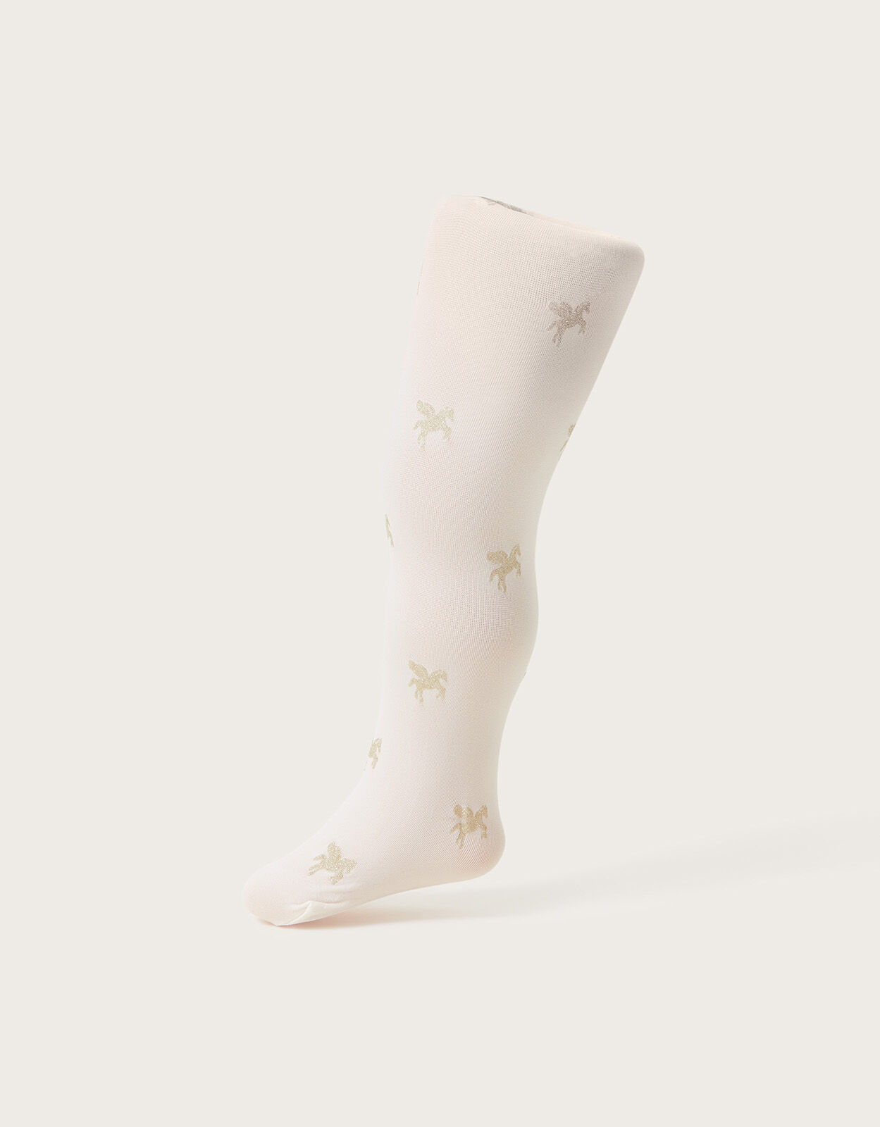 Baby Glitter Unicorn Print Tights Gold