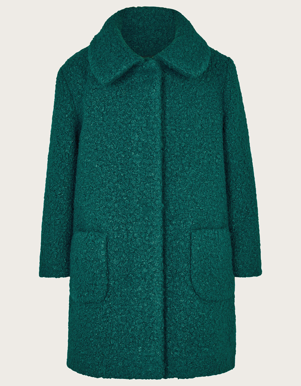 Borg Teddy Swing Coat Teal Girls Coats Jackets Monsoon UK