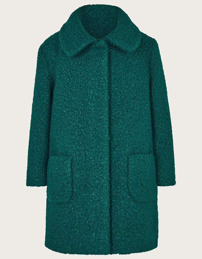 Borg Teddy Swing Coat, Teal (TEAL), large