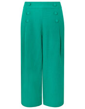 Eureka Culottes in Pure Linen, Green (GREEN), large