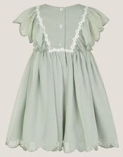 Baby Summer Scallop Dress, Green (SAGE), large