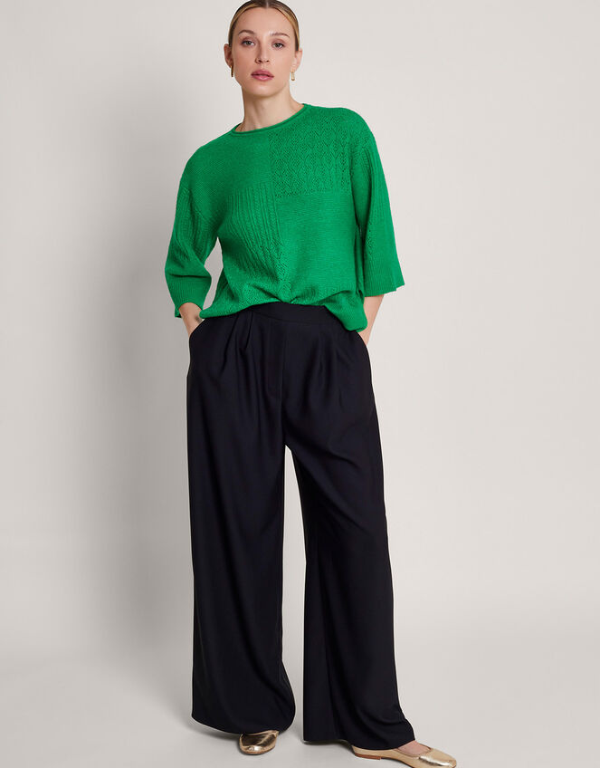 San Mixed Knit Jumper, Green (GREEN), large