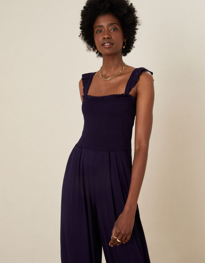 Holly Jersey Hareem Jumpsuit, Blue (NAVY), large