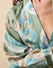 Clemence Aurelie Butterfly Kimono Jacket, Green (SAGE), large