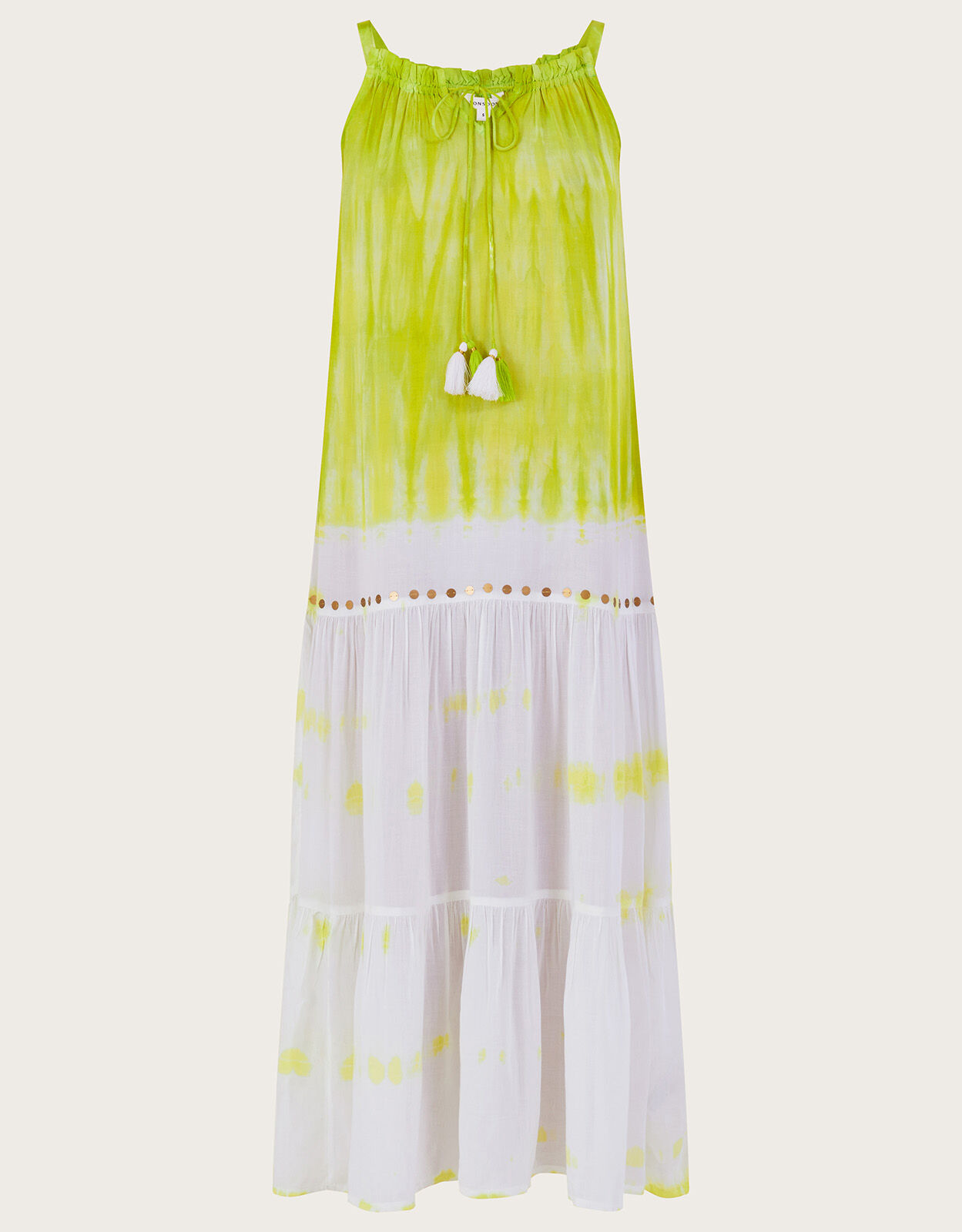 Yellow tie dye maxi dress hotsell