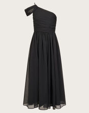 Texas One-Shoulder Prom Dress, Black (BLACK), large