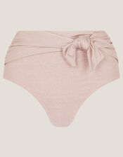 Kiki Glitter High Waist Bikini Bottom, Gold (GOLD), large