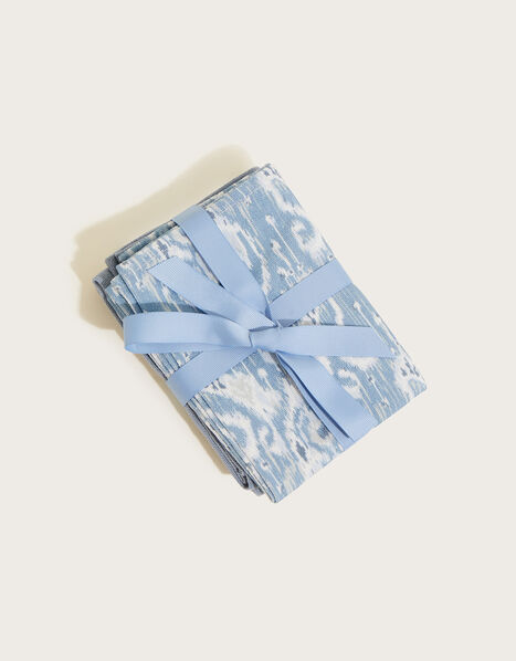 Ikat Print Tea Towel Twinset Blue, Blue (BLUE), large