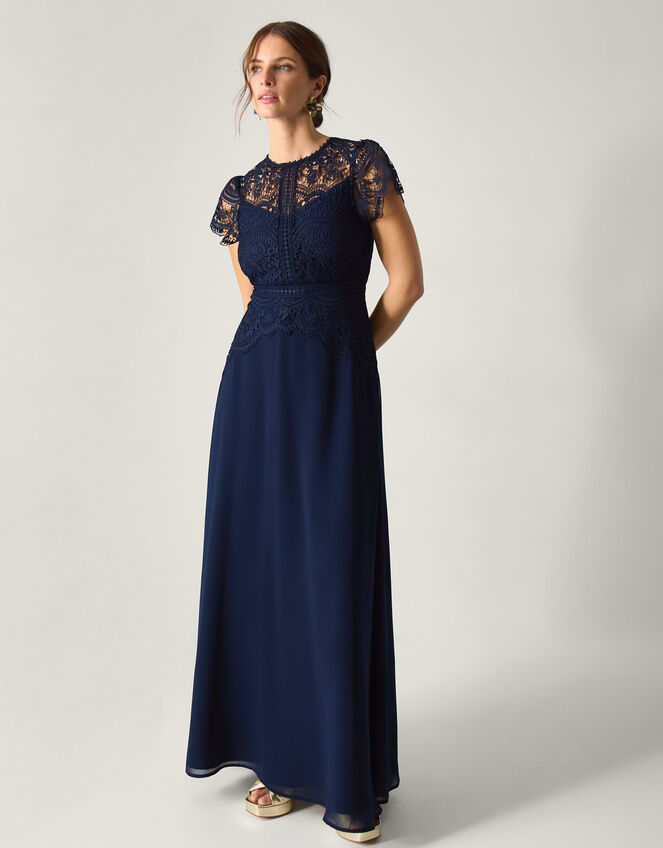 Monica Lace Bridesmaid Dress Blue
