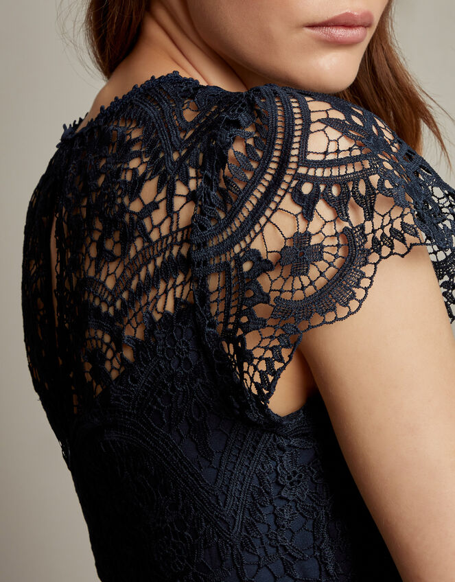 Monica Lace Maxi Dress, Blue (NAVY), large