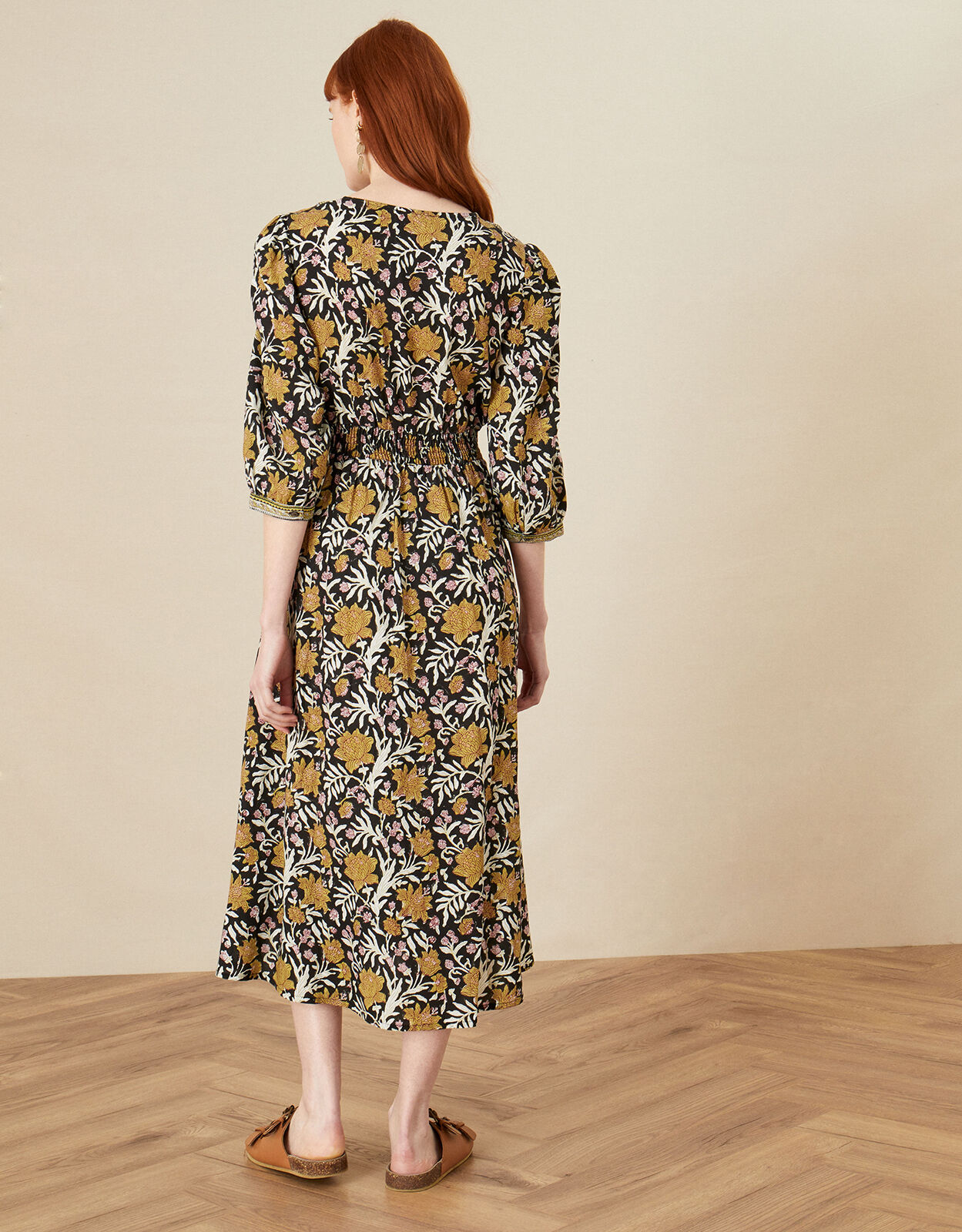 Anthropologie woodblock midi sales dress