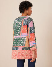 Ivannah Kantha Patch Print Jacket, Orange (ORANGE), large
