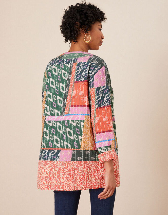 Ivannah Kantha Patch Print Jacket, Orange (ORANGE), large
