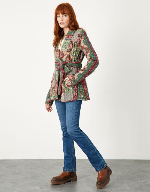 Anna Quilt Print Jersey Jacket, Multi (MULTI), large