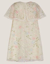 Floral Embroidered Cape Party Dress, Multi (MULTI), large