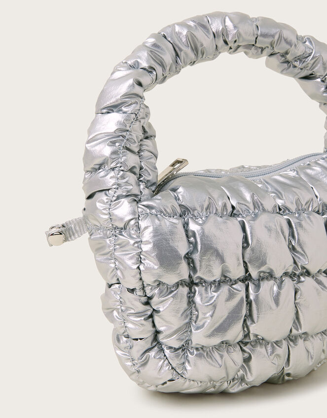 Quilted Metallic Tote Bag, , large