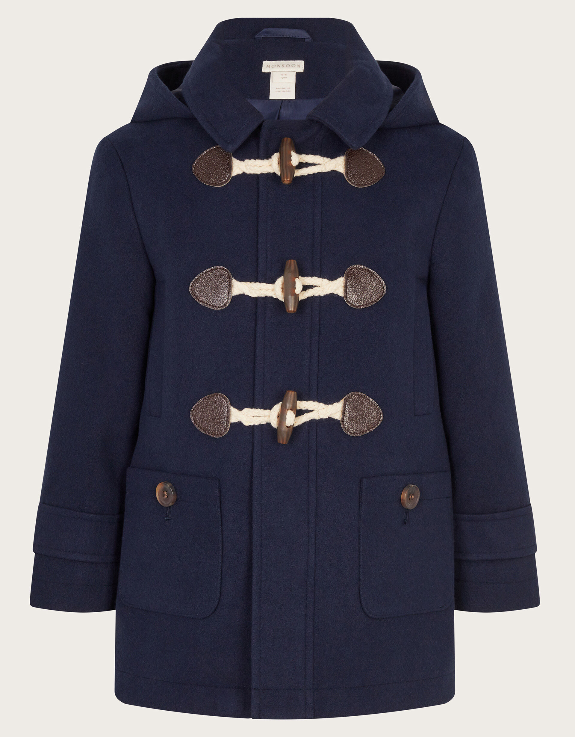 Boys navy duffle coat cheap