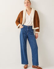 Cara Collar Jersey T-Shirt, Ivory (IVORY), large