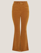 Cassidy Corduroy Flare Trousers, Camel (CAMEL), large