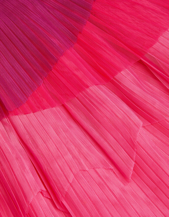Tier Pleated Mesh Skirt, Pink (PINK), large