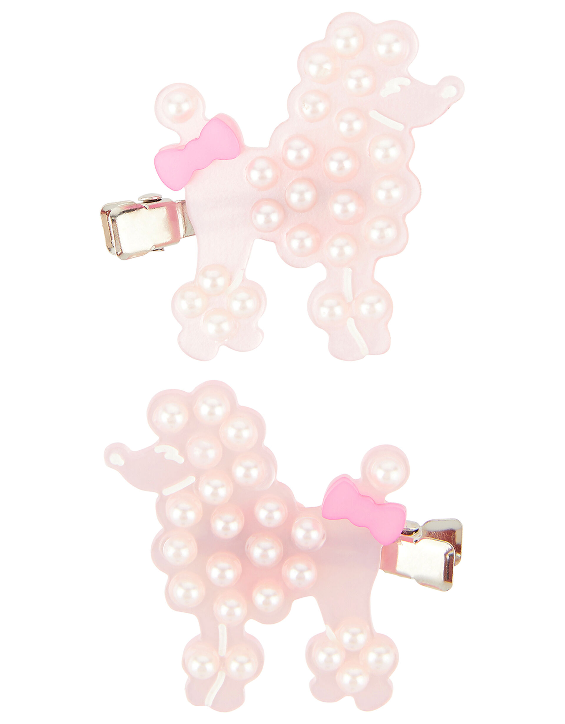 Patrica Poodle Pearl Hair Clips, , large
