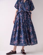 East Layla Floral Midi Skirt, Blue (BLUE), large