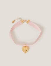 Locket Ribbon Choker Necklace, , large